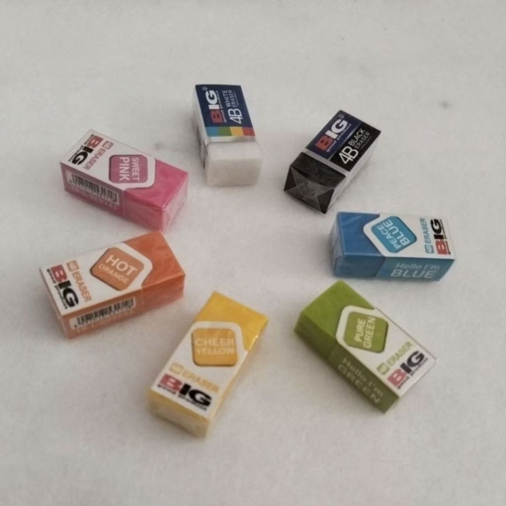 

Penghapus / Stip Eraser Pensil Big Hitam, Putih, Warna Kecil (per pcs)