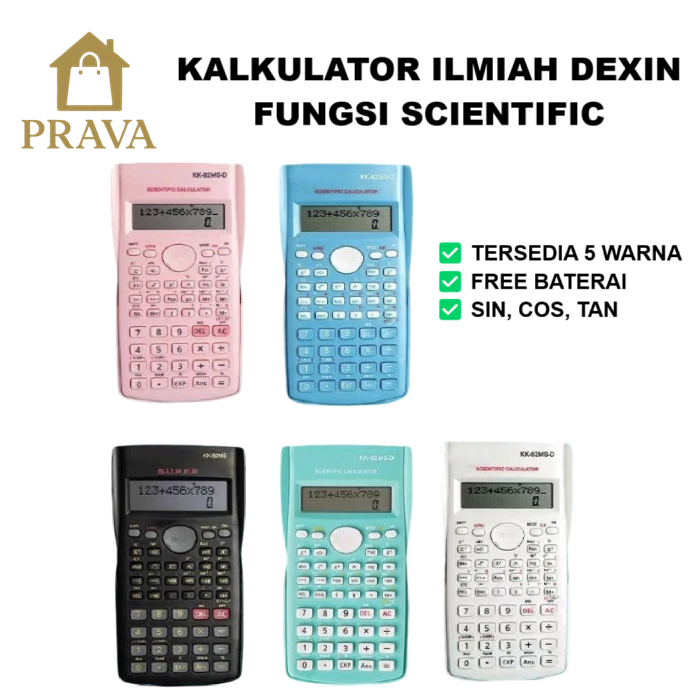 

PRAVA KALKULATOR ILMIAH DEXIN FUNGSI SCIENTIFIC 240 KK