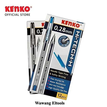 

[ PAK ] Pulpen Bolpen Gel Pen HI-TECH 0,28 Kenko (1Pak/12Pcs)