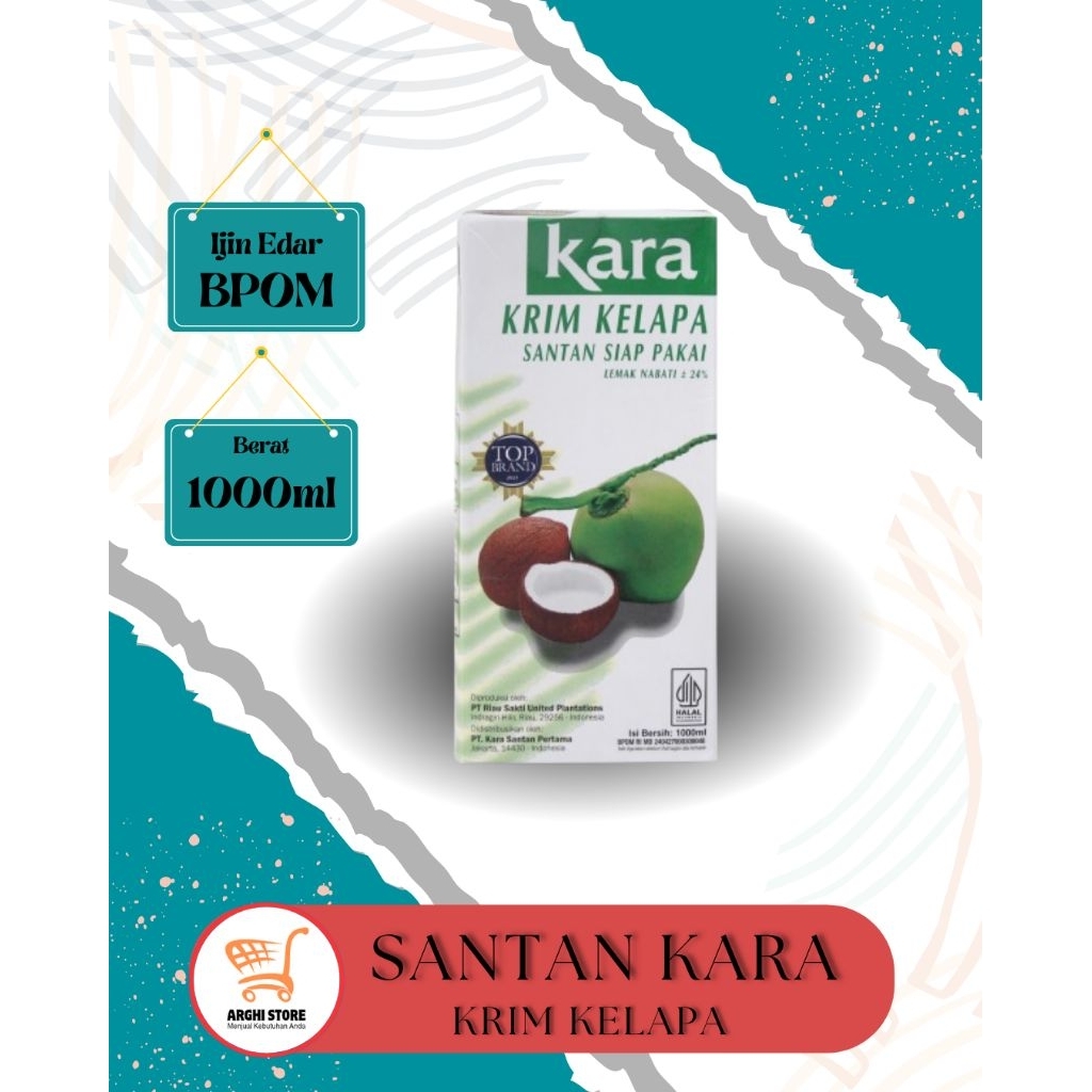 

Kara Santan Kelapa Kemasan 1 Liter || Krim Kelapa Kara