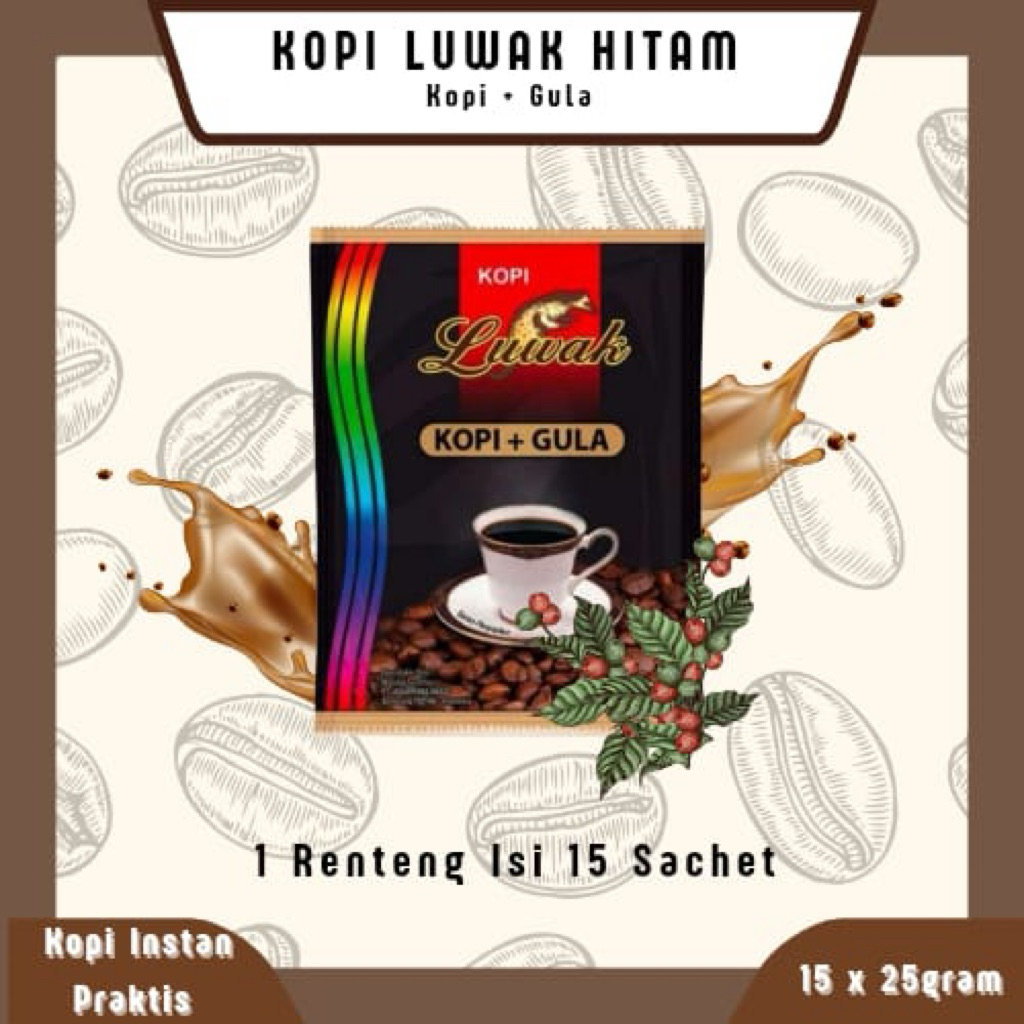 

KOPI LUWAK HITAM ( 1 renteng isi 15 sachet )