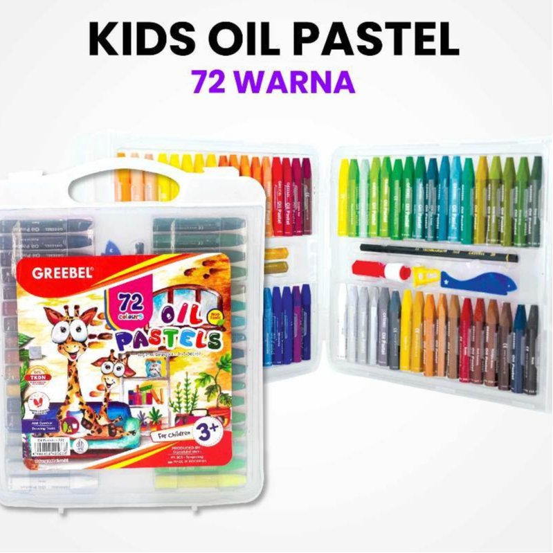 

GREEBEL Crayon 72 Warna KIDS Oil Pastel