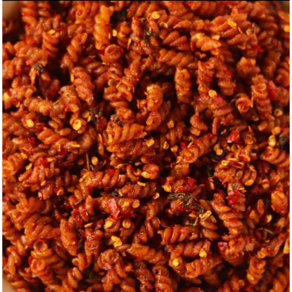 

MAKRONI SPIRAL EXTRA PEDAS Daun JERUK & BALADO ISI 1KG/1000GRAM