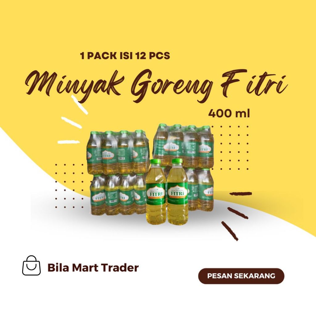 

Minyak Goreng Fitri 400 ml isi 12pcs/minyak goreng fitri 200ml isi 24pcs