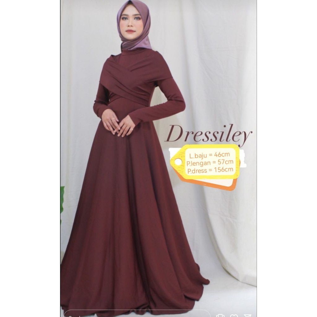 Preloved Dress Wanita Resti by Rizka Haristi - Burgundy