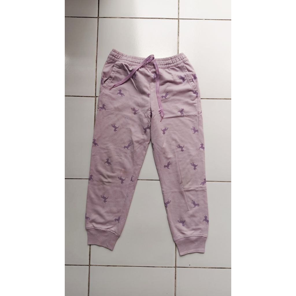 Celana Panjang Anak Perempuan Unicorn Ungu/ Celana Training/ Celana Jogging 6 7 8 Tahun Aero Girls