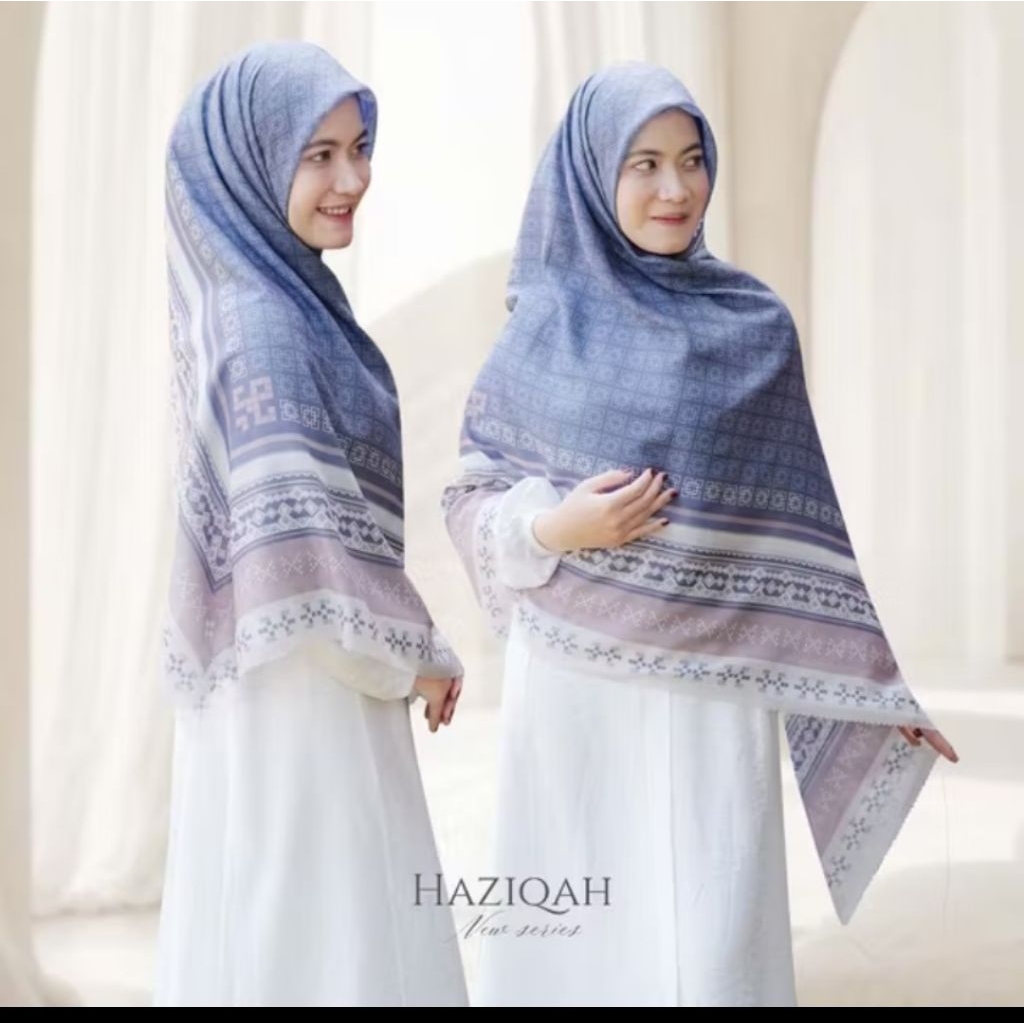 Hijab/Jilbab/Kerudung Segi Empat 140x140 Syar'i Jumbo Motif Haziqah Series