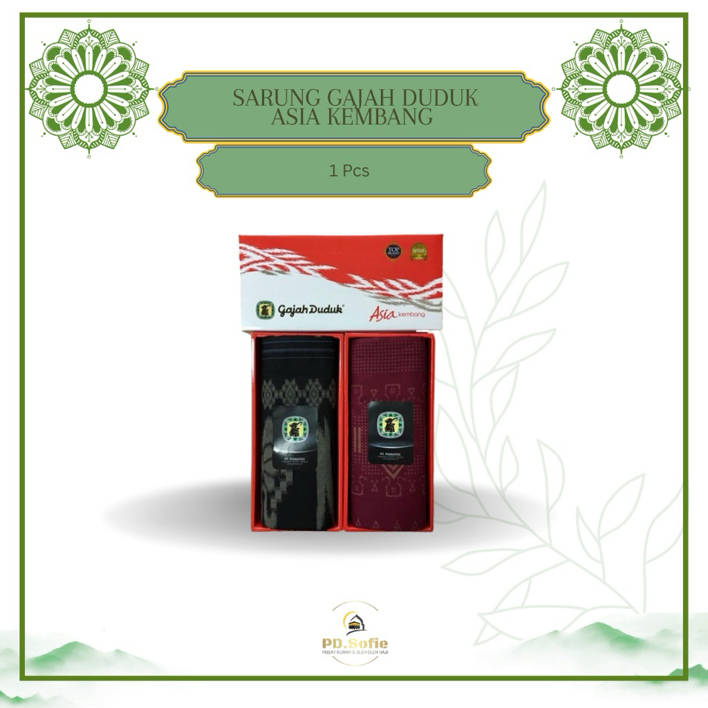 SARUNG GAJAH DUDUK ASIA KEMBANG ORIGINAL