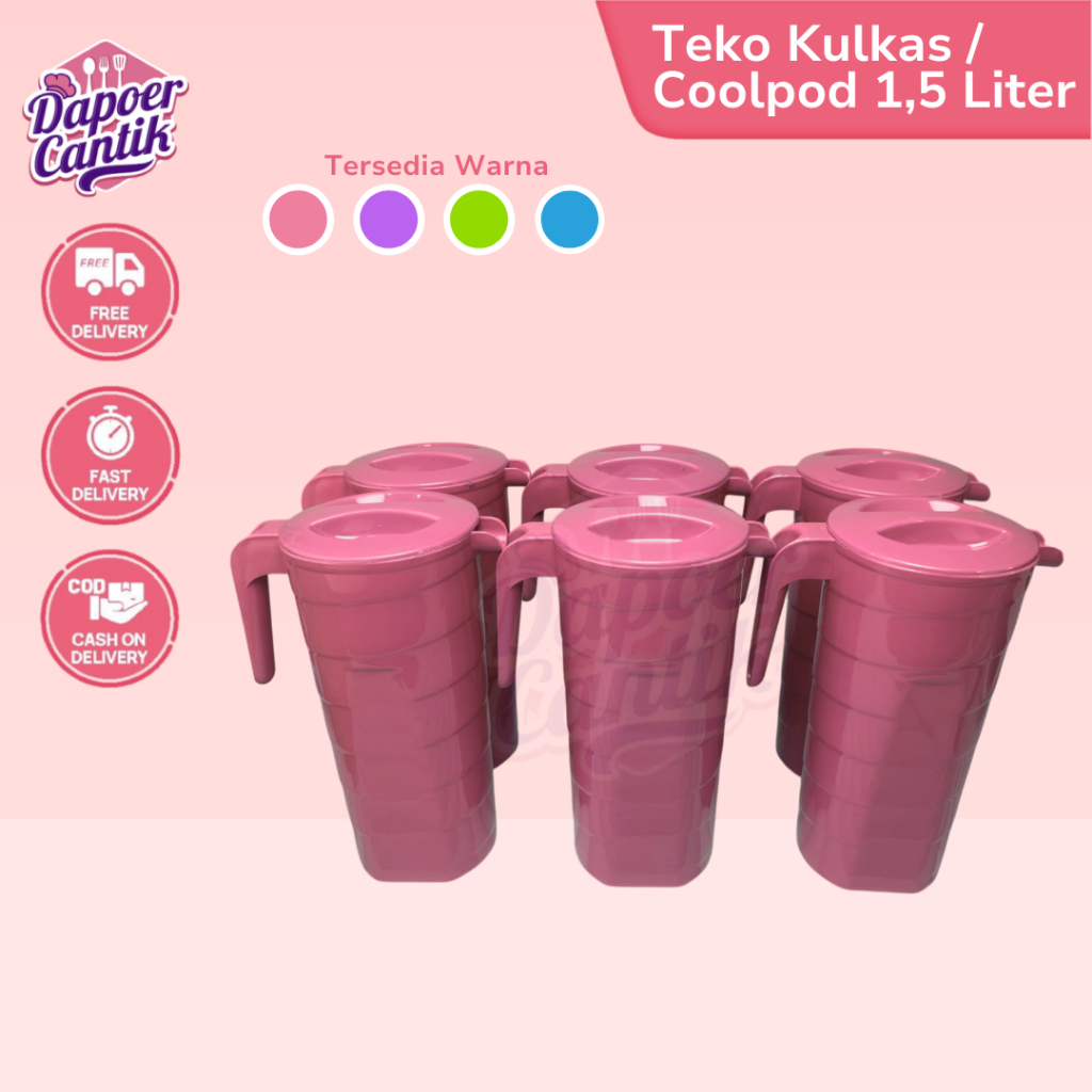 Teko KULKAS Kapasitas 1 liter Bahan Plastik PP Food Grade BPA Free Set / Teko CoolPod / Water Jug Pl
