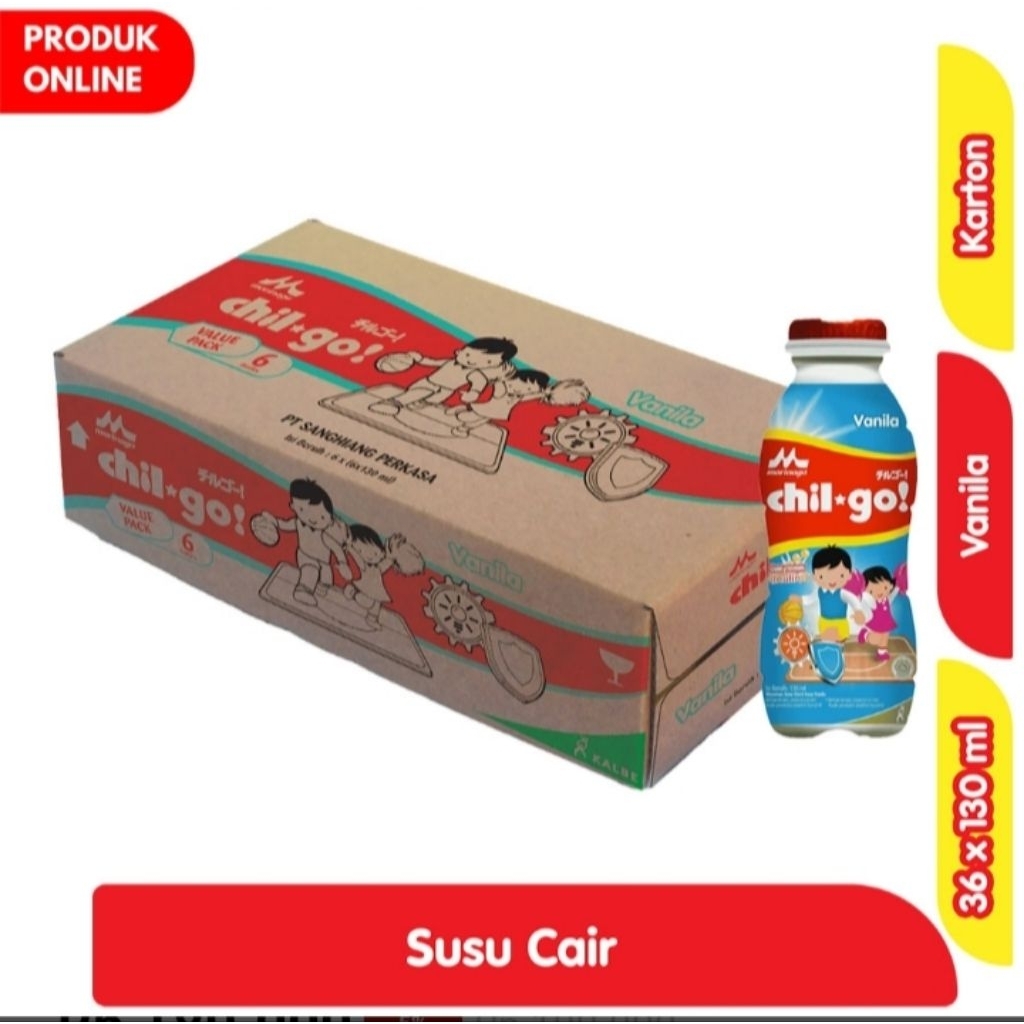 

Morinaga Chil-go Susu Cair Steril Vanila 36 x 130 ml - Karton