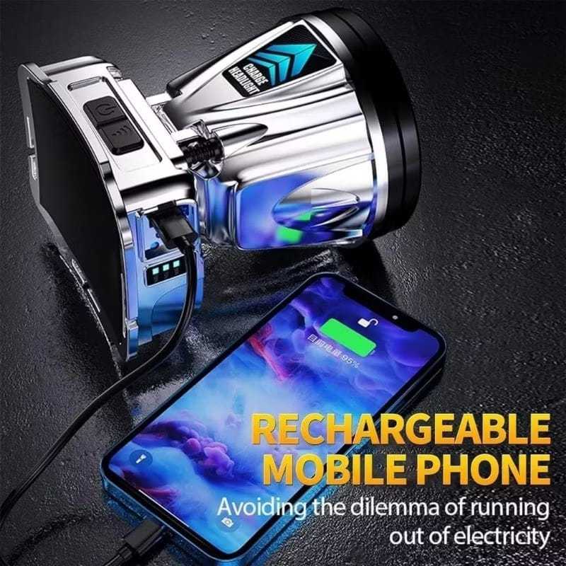 Super Terang Sentar Kepala 300 Watt Lampu Senter Camping Senter Kepala Power Bank Headlamp