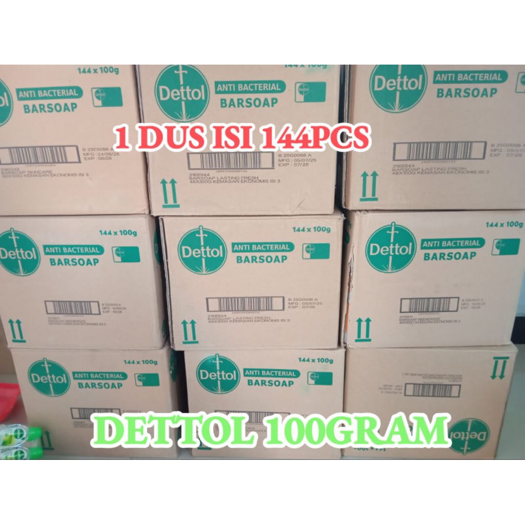 1 Dus Dettol sabun mandi 100gram isi 144pcs bisa mix varian sabun dettol 1 karton termurah harga gro