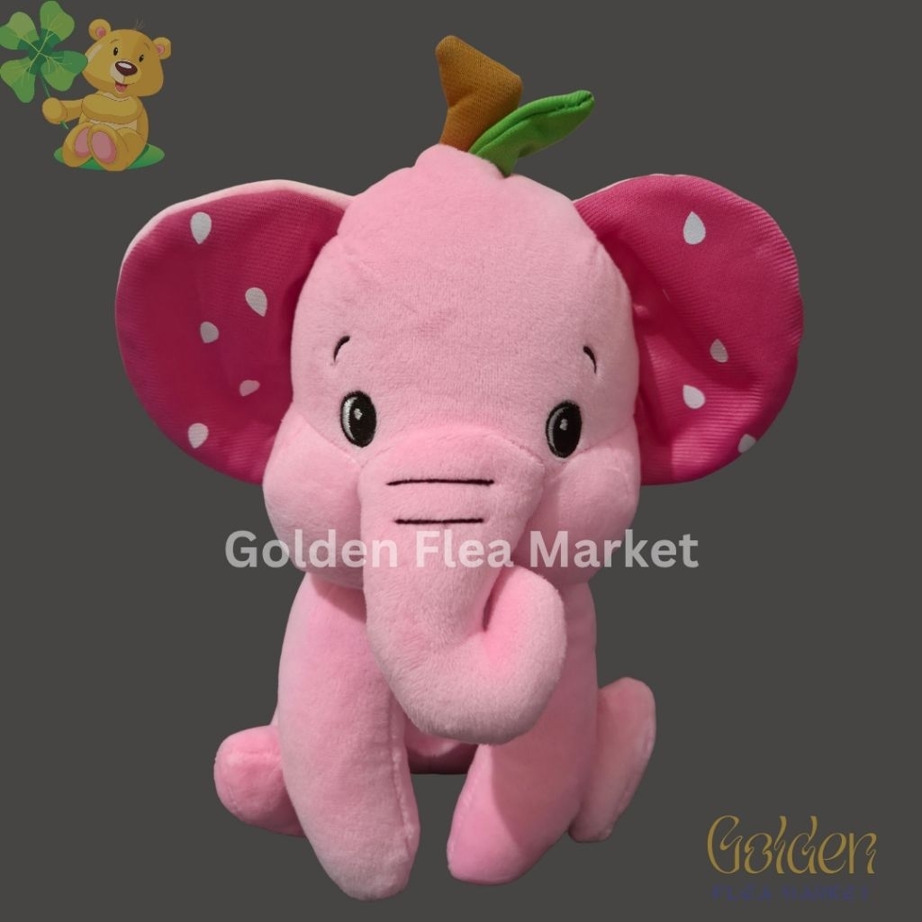 Boneka Gajah Pink / Pink Elephant Lucu 30 cm