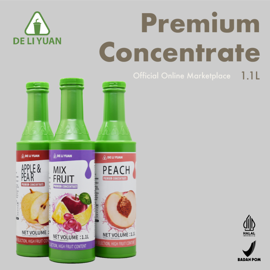 

DELIYUAN Premium Fruit Concentrate | Kandungan Jus Murni | Pulp