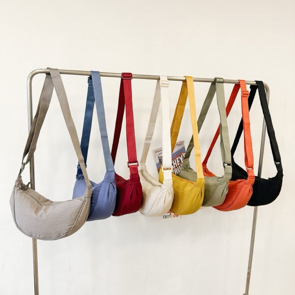 Tas Bahu Mini Wanita Selempang Waist Bag Sling Bag Kanvas Shoulder Bag Tas Selempang Cowok Cewek