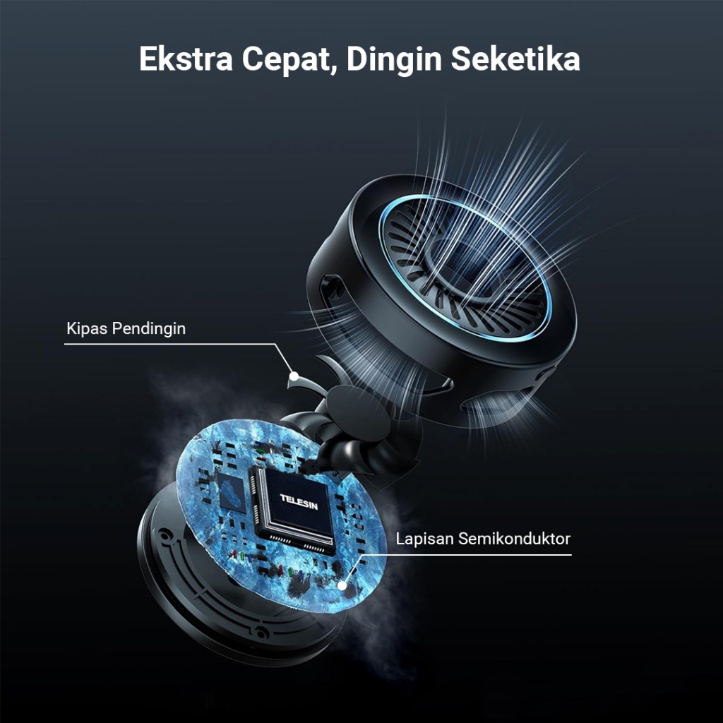 Kipas Cooling Cooler Pendingin Fan Magsafe Magnetic Qi Charger Wireless Charging HP Smartphone iPhon