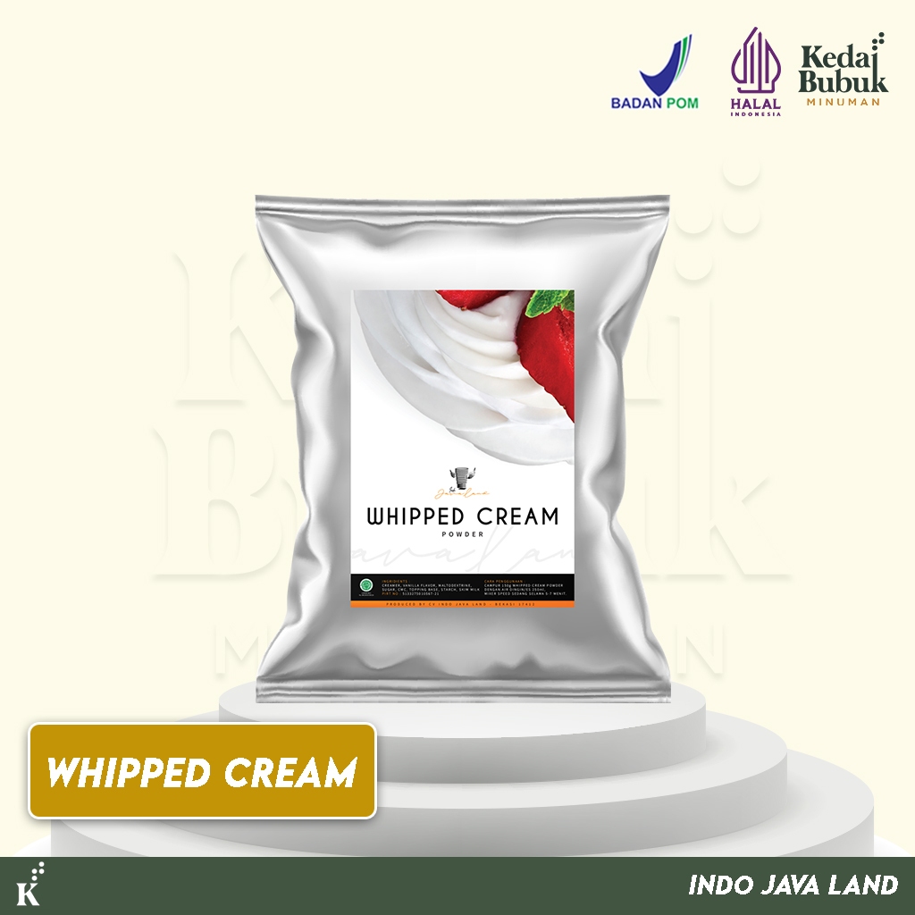 

Javaland Topping Whipped Cream 1Kg | Topping Premix Kue | Powder Drink