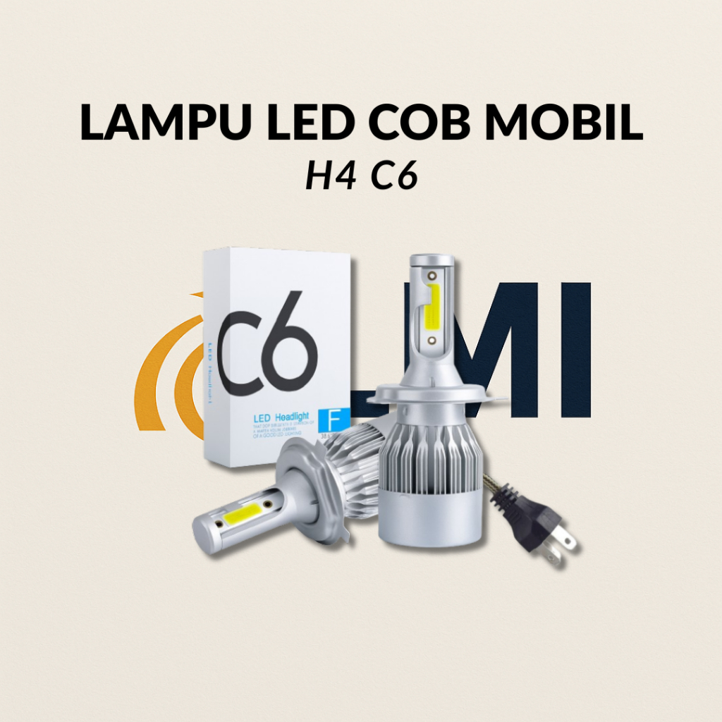 Lampu LED C6 H4 Headlight Motor & Mobil 1 Pcs / 1 Set 36W 6000K Putih Super Terang