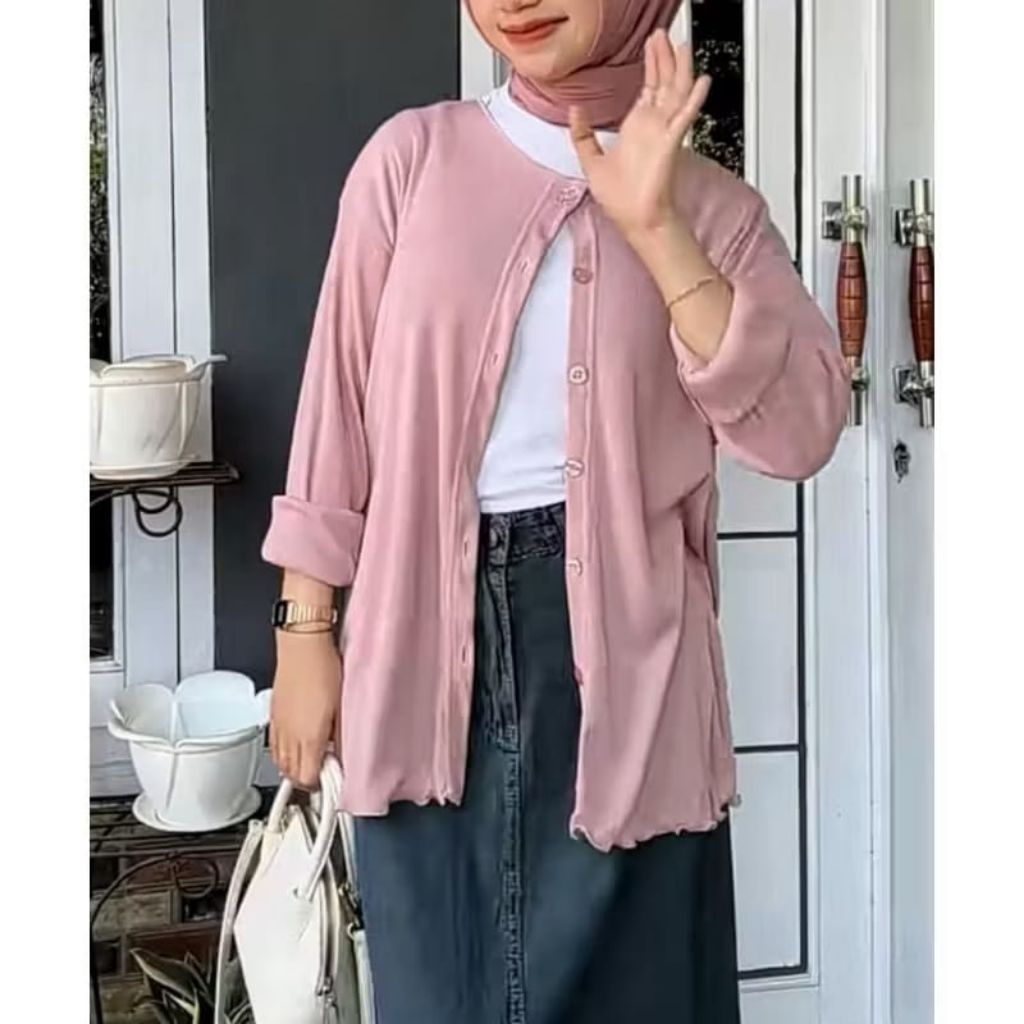 Cardigan Oversize Knit Premium | Cardigan Jumbo Rib Premium | Cardigan Oversize Knit Tebal