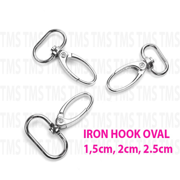 

Kait Besi Oval Tebal 1,5cm 2cm 2,5cm Kew Kew Oval Tali Lanyard Cantelan Dorong Nekel Tali Id Card