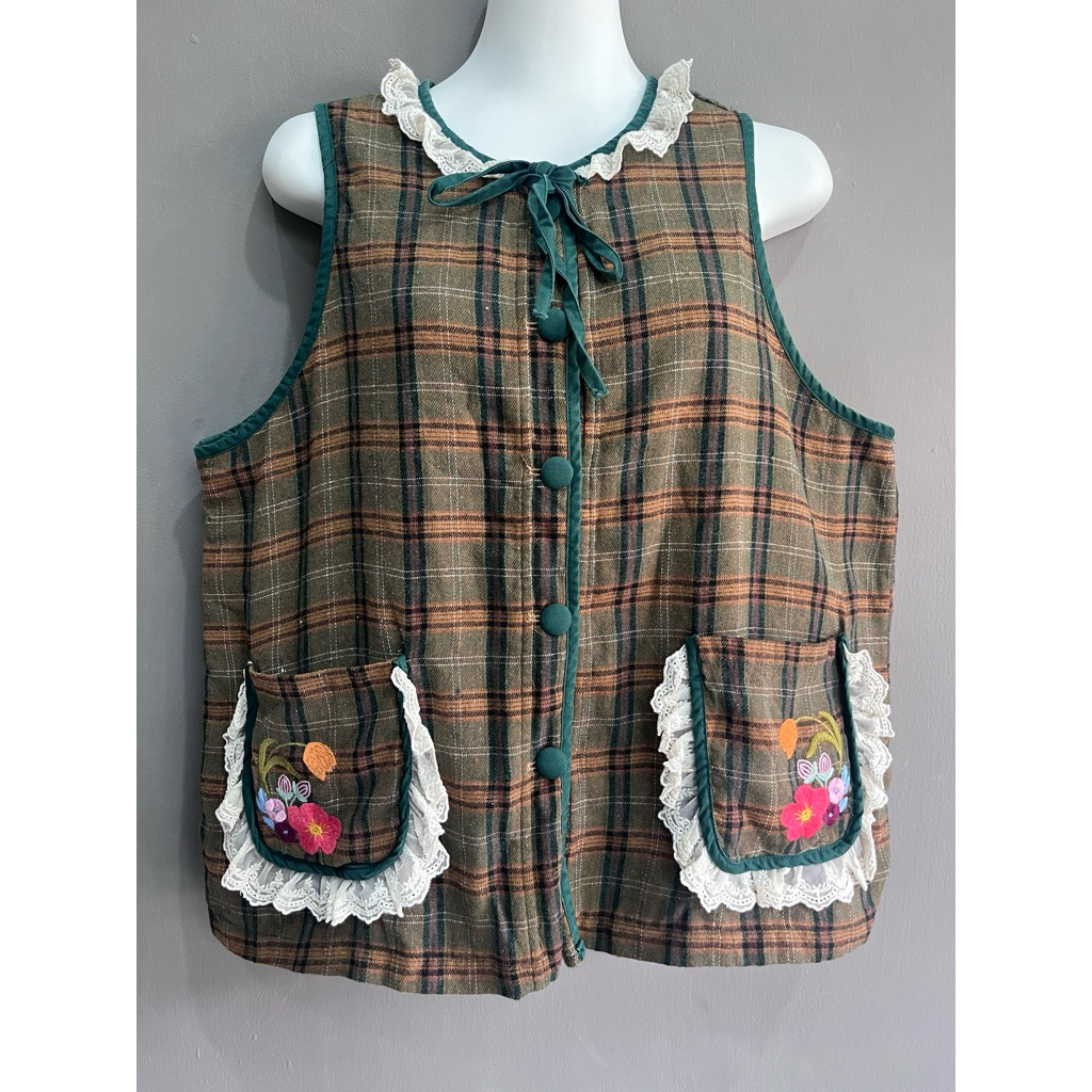 Vest Rompi Rajut Vintage Preloved