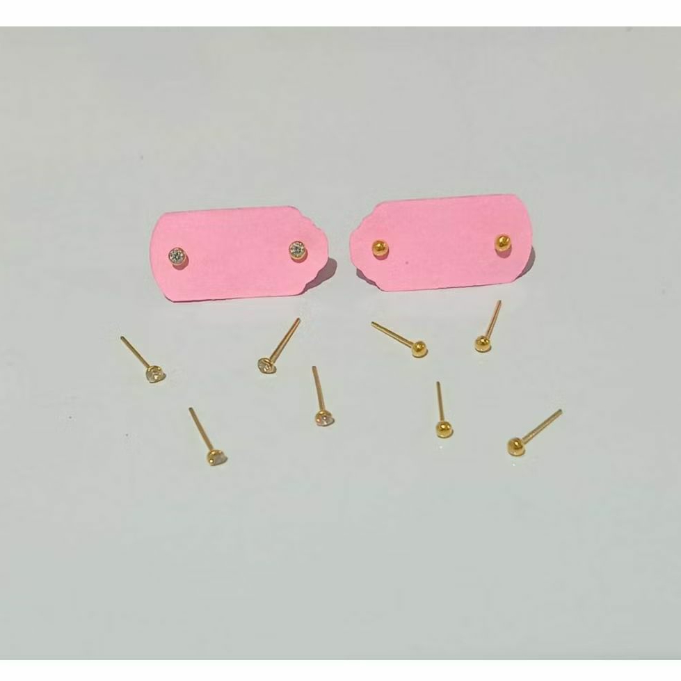 ANTING TINDIK HIDUNG MATA & POLOS ( EMAS MUDA 6K )