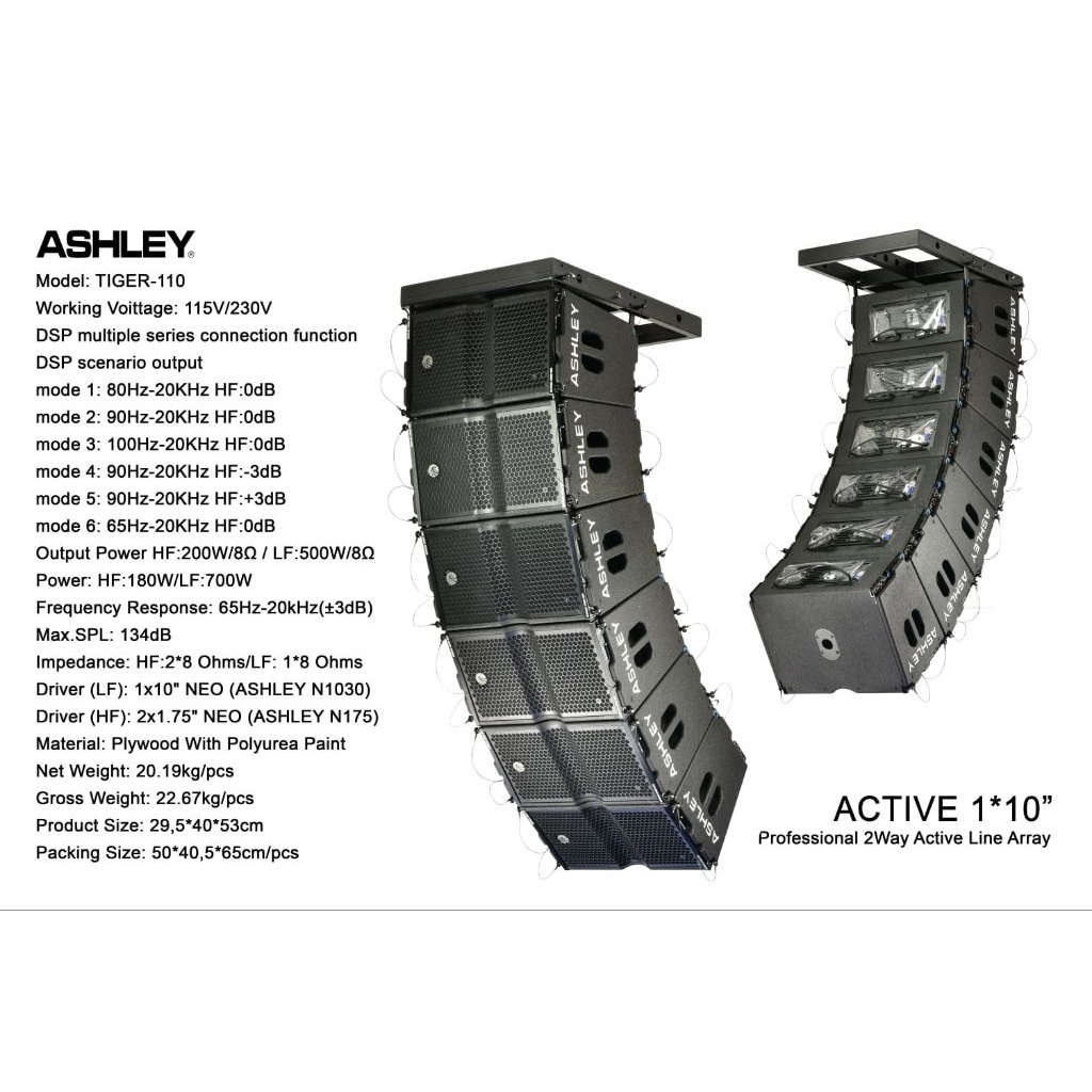 ashley line array aktif tiger110