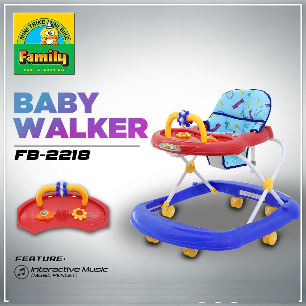 Baby Walker Family 2218/Baby Walker Bayi Dorong & Mainan Edukasi Musik