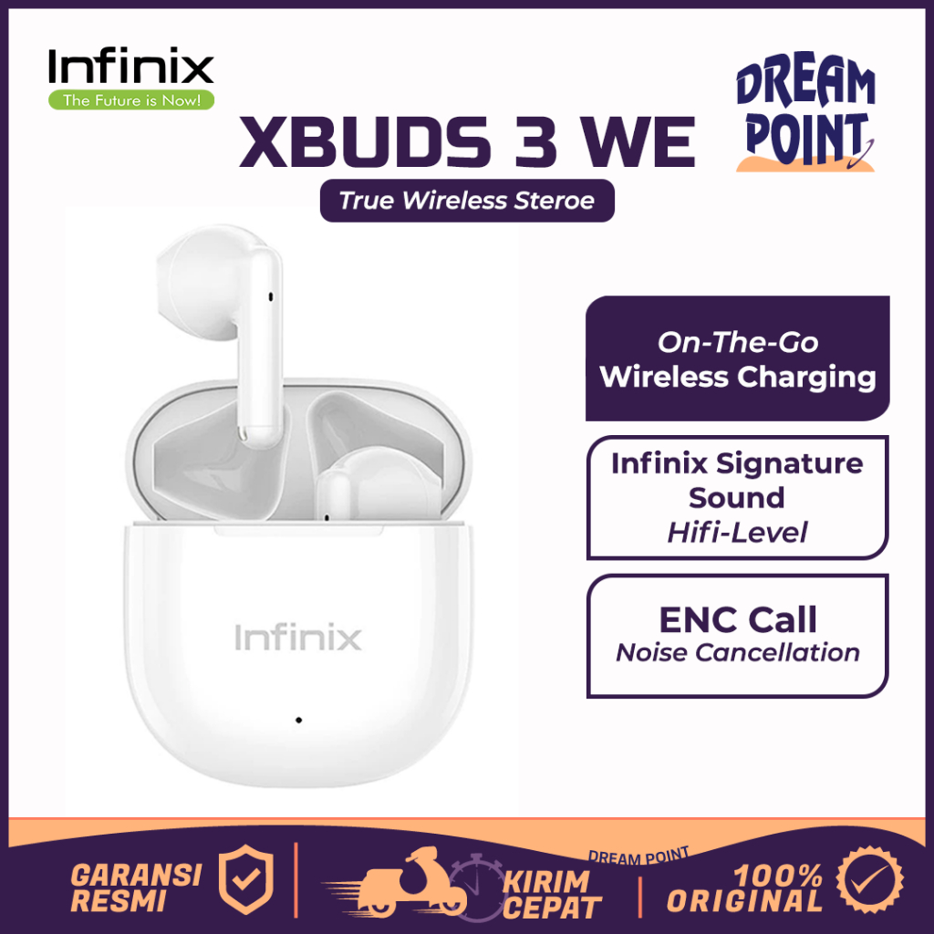 TWS Bluetooth Original 100% Infinix XBuds 3 WE- XE 29, Earbuds Wireless Headset Murah
