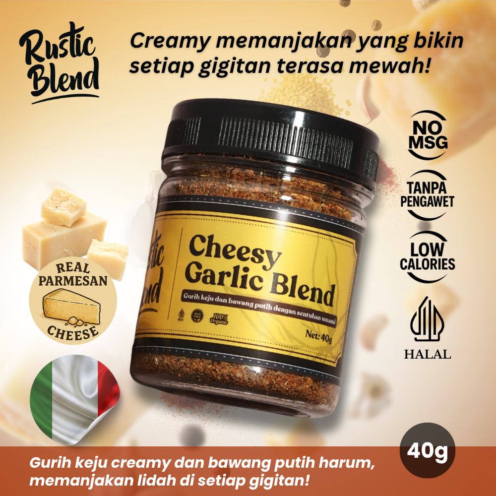 

Dry Rub Bumbu Tabur Rasa Keju Bawang | Bumbu Ayam & Kentang Tidak Pedas Non MSG Cocok untuk Anak 40g