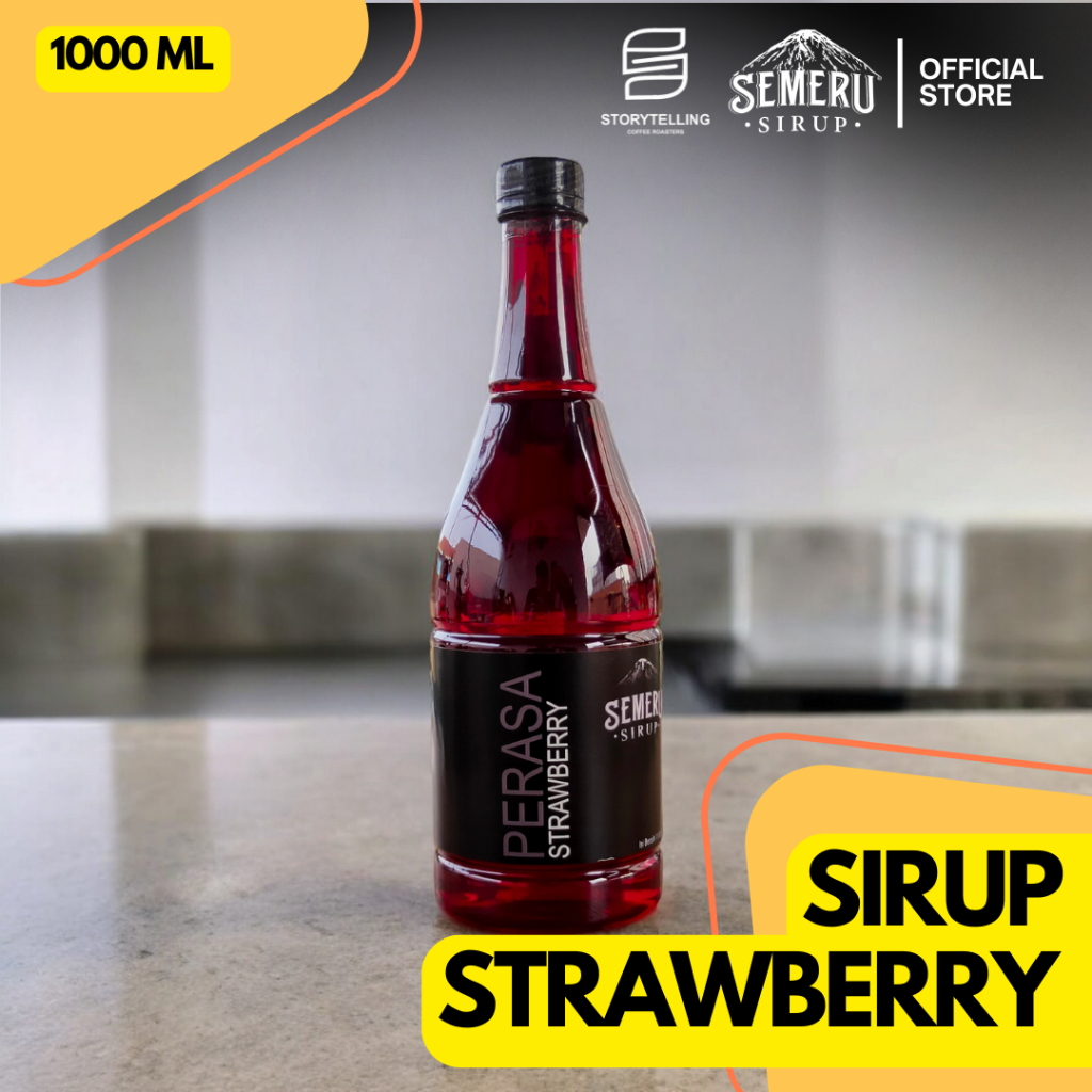 

Sirup strawberry semeru syrup 1000 ml / 1 liter