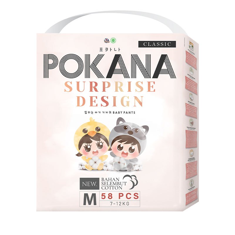 POKANA BABY PANTS M58 / Popok Diapers Pokana M 58