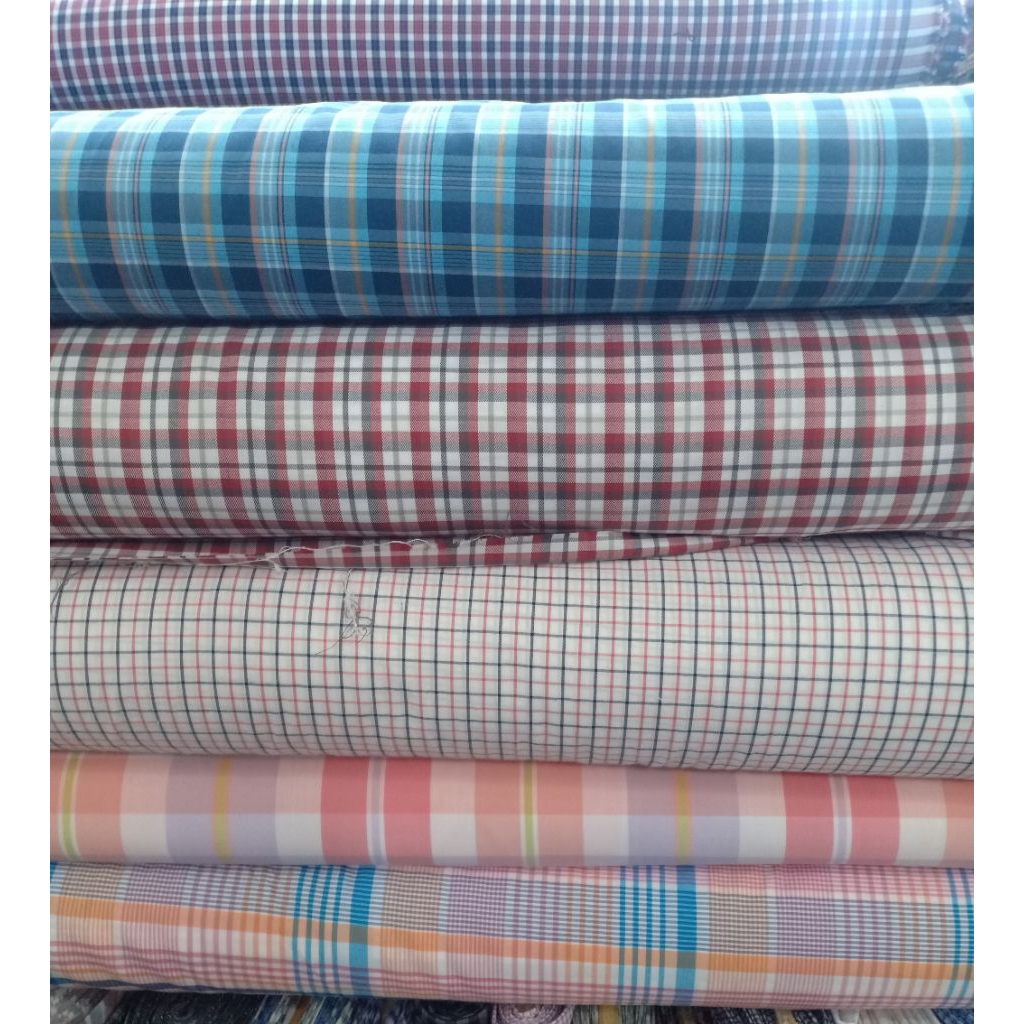 KAIN KATUN KOTAK KOTAK/KAIN KEMEJA KATUN KOTAK KOTAK/KAIN KATUN IMPORT/KAIN KEMEJA KOTAK PREMIUM/