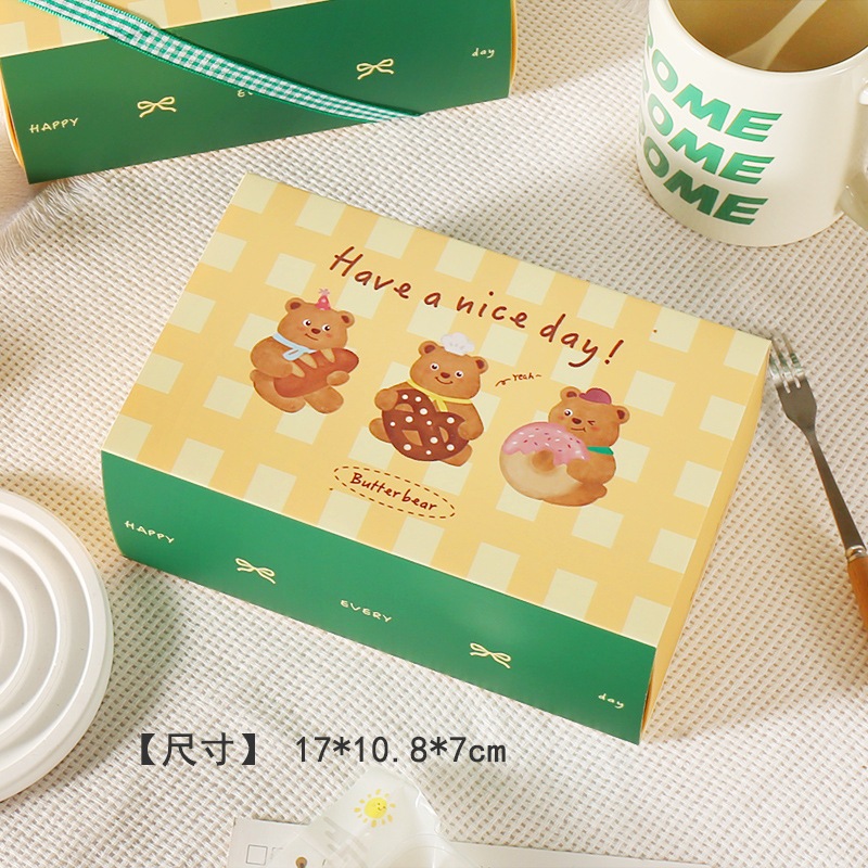 

Box karton kardus slide kemasan nastar taiwan kue kering mooncake makaron Have A Nice Day 17x10,8x7cm
