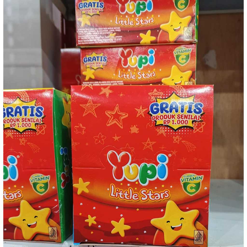 

YUPI CANDY GUMMY LITTLE STARS BOX 24x7g