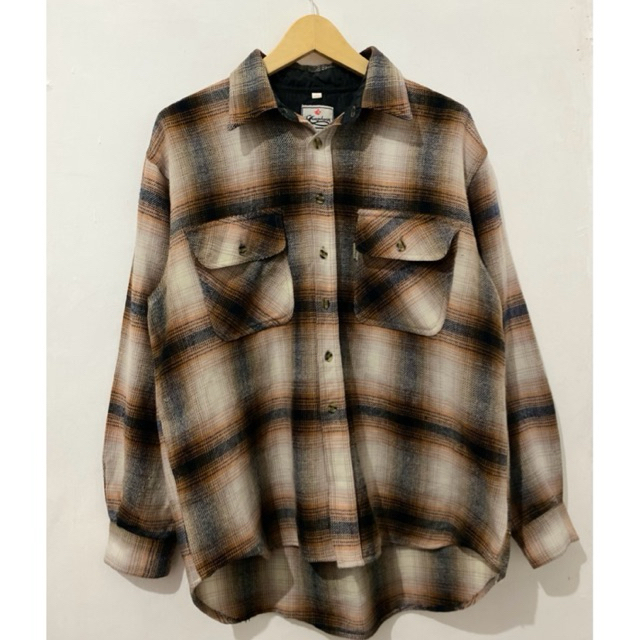 VINTAGE FLANNEL VETERANO COKLAT