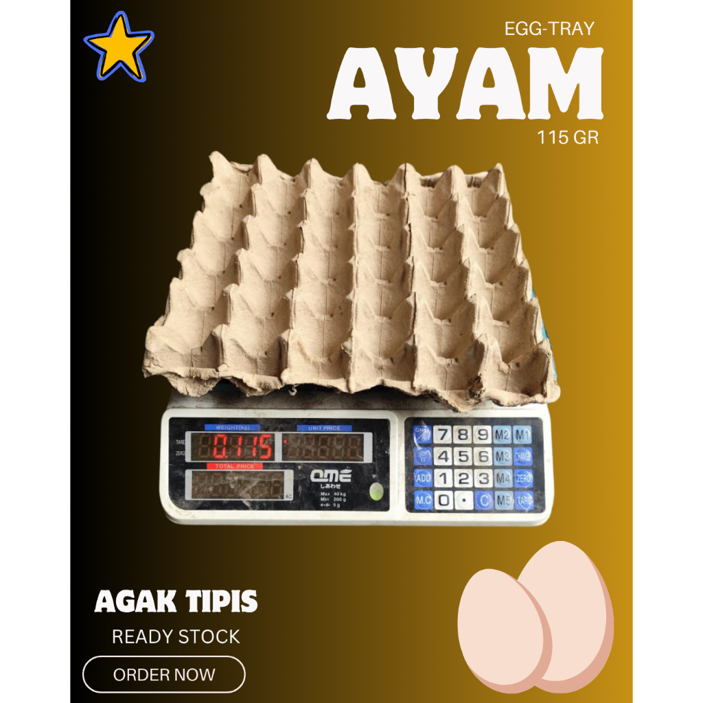 Egg tray/Tempat telur Ayam kardus/kertas