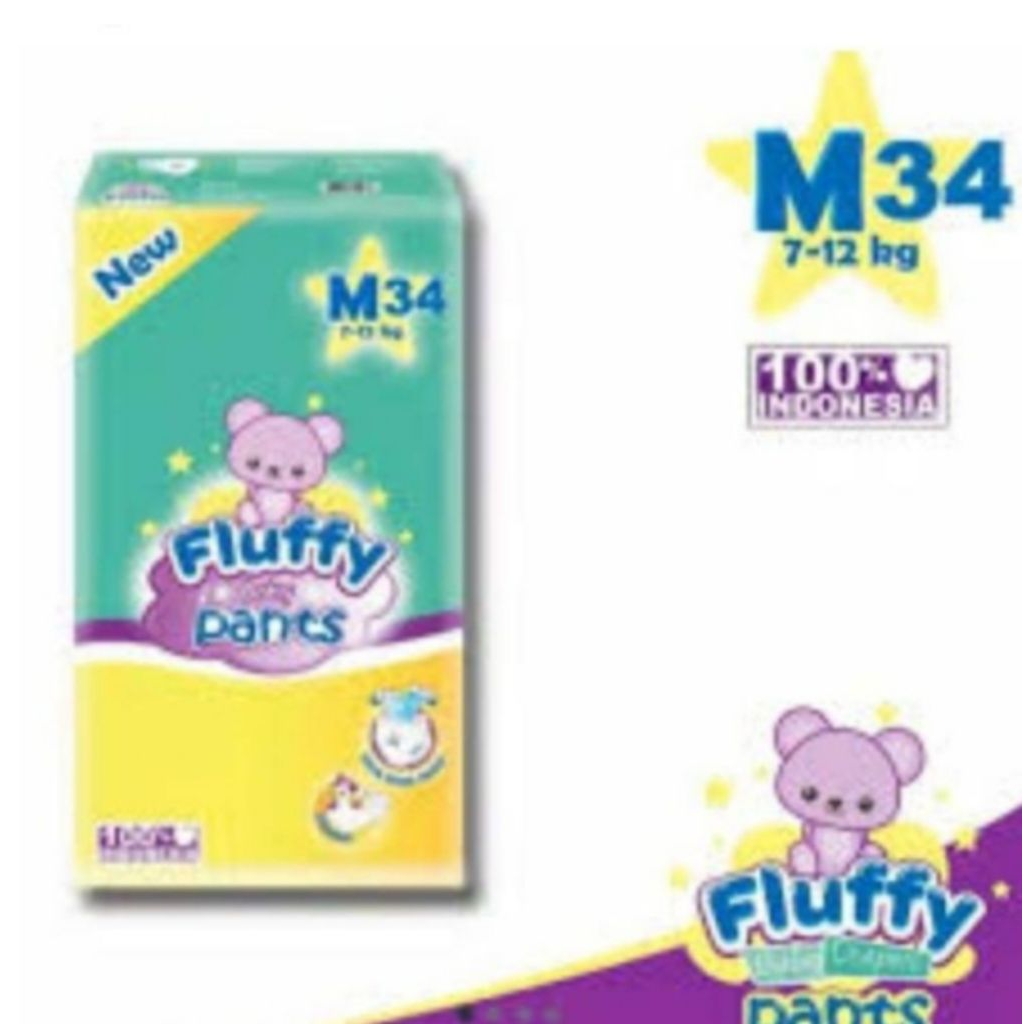 Pempers fluffy/Popok bayi celana size S40 M34 L30 XL26