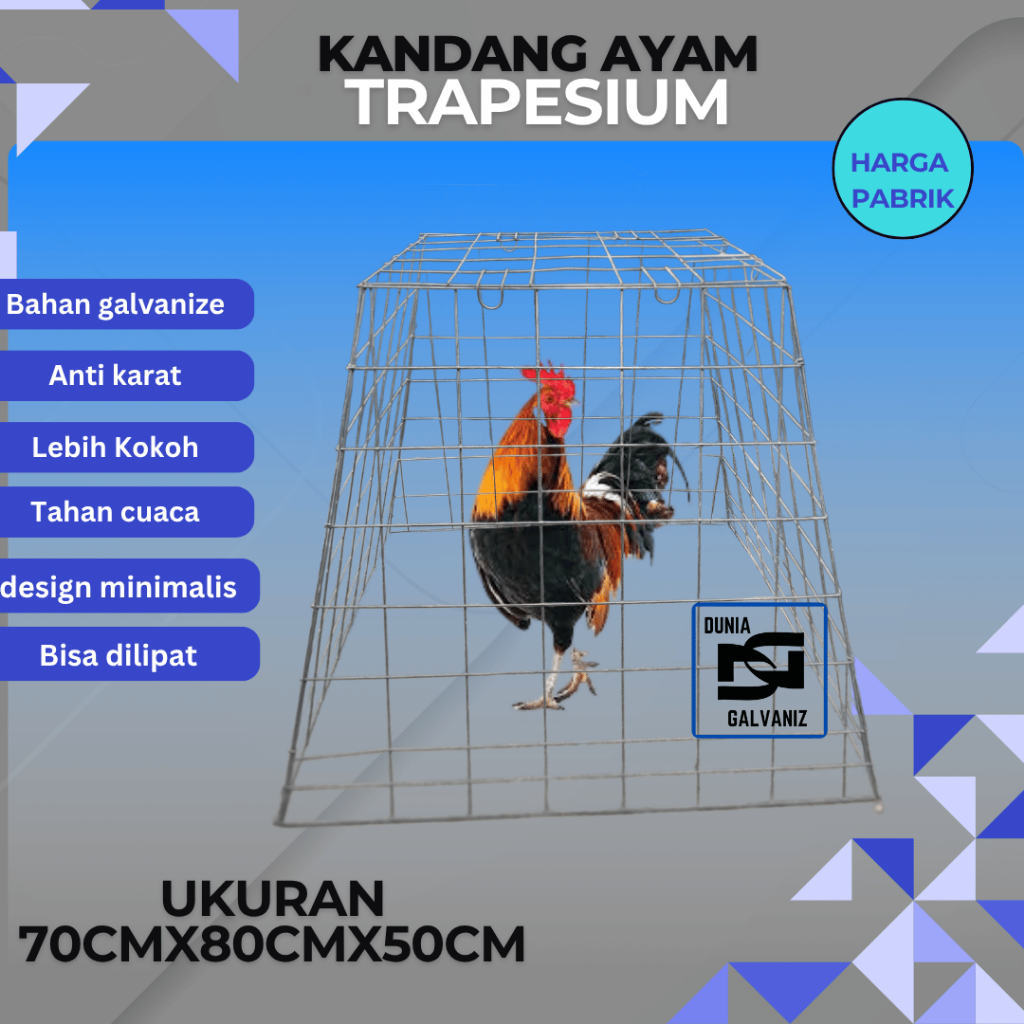 Kandang Ayam Umbaran Trapesium/piramida Harga Murah