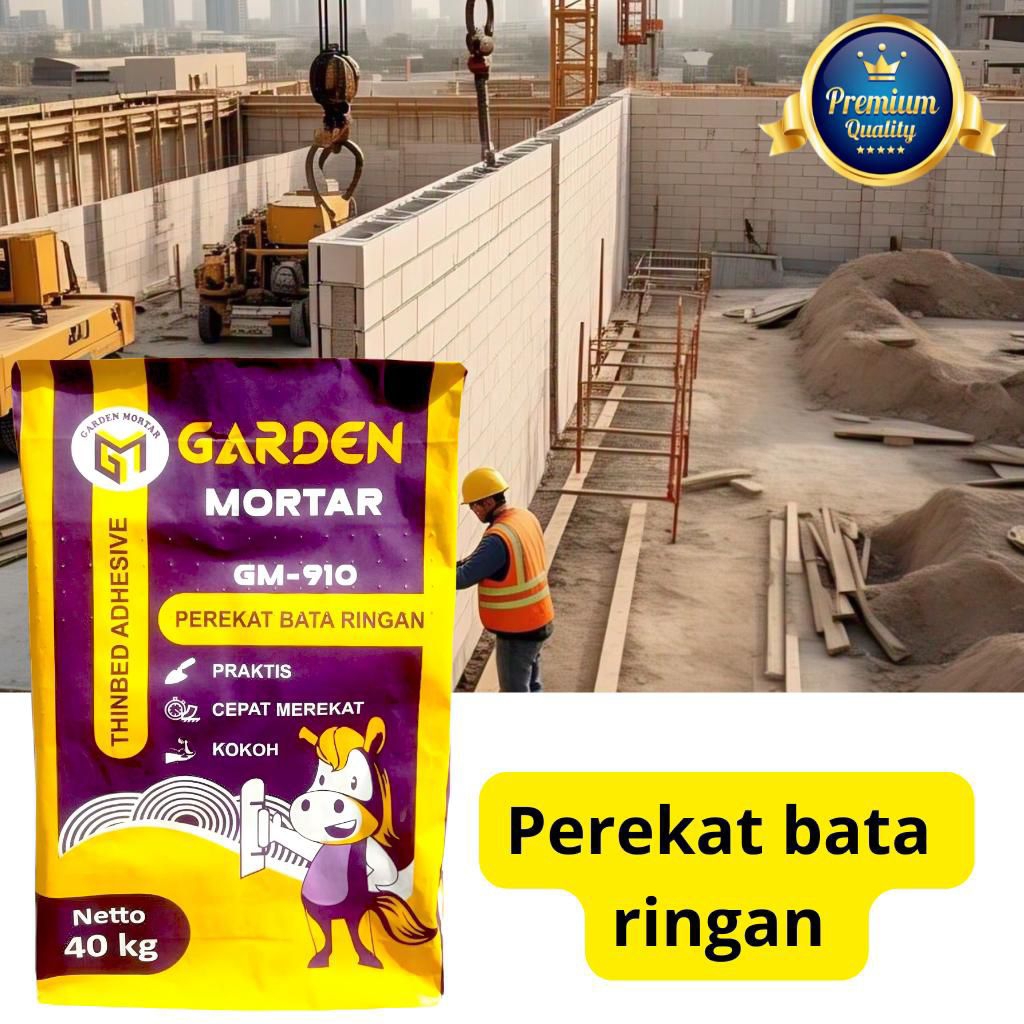 GM - 910 Mortar Perekat bata ringan/hebel/Thinbed *40kg