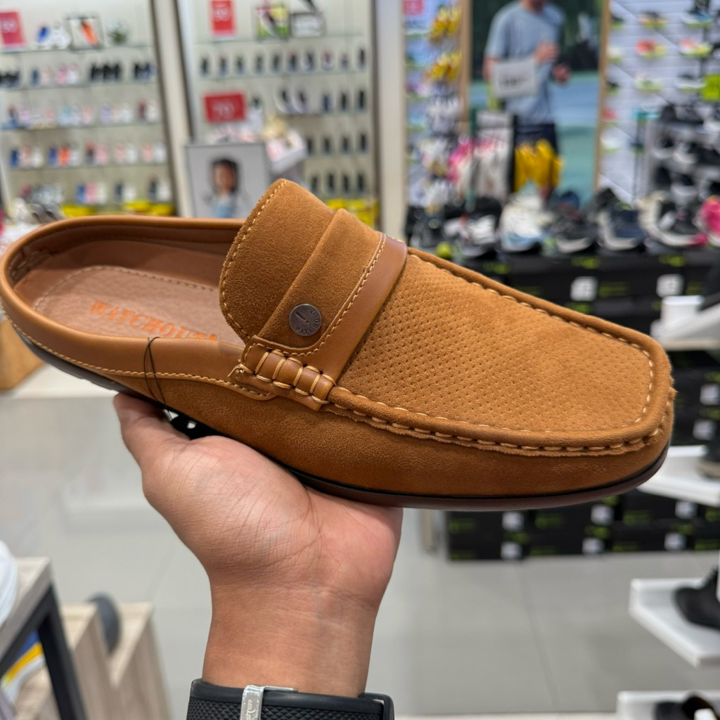 Watchout sepatu slop bustong pria 39-44 bahan bludru