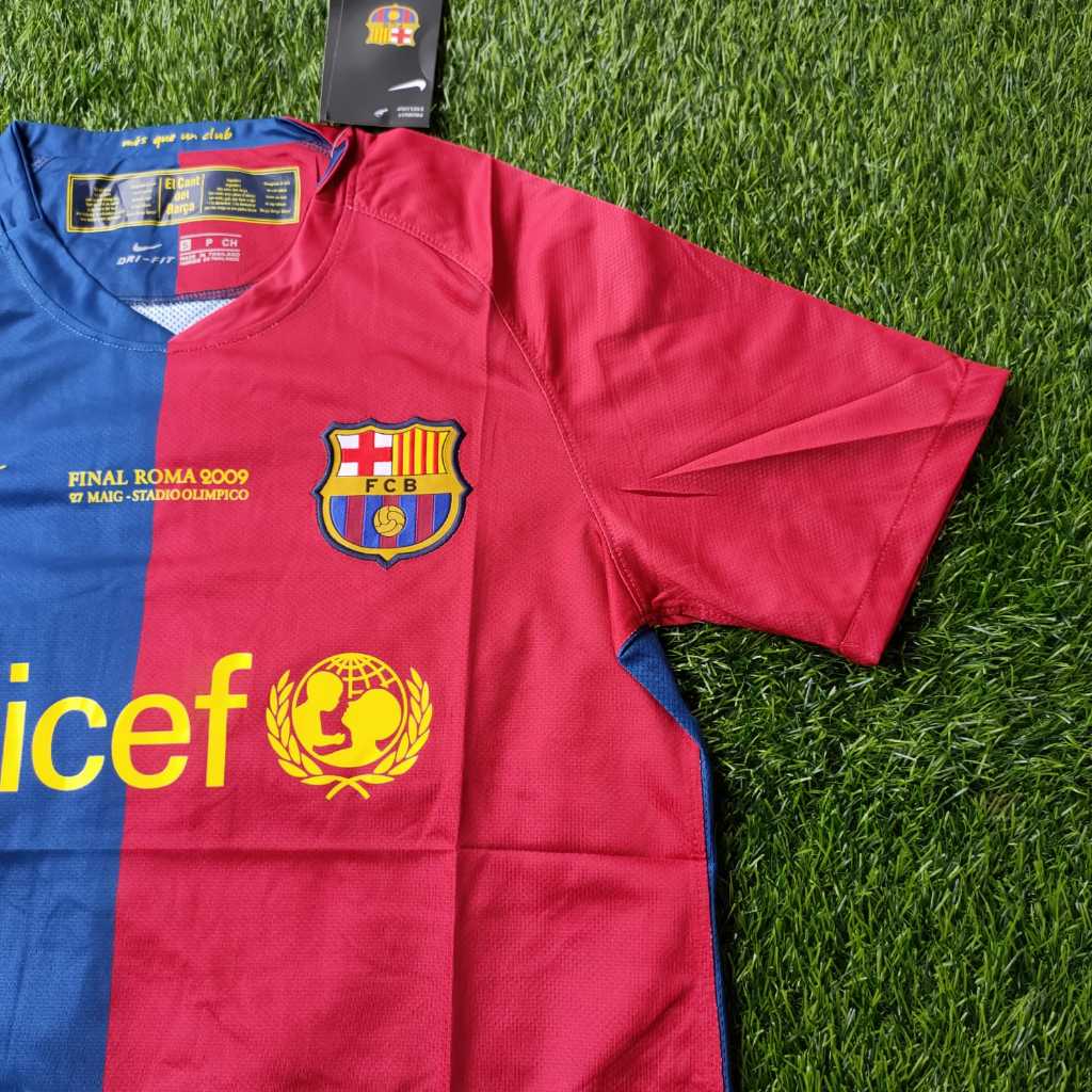 JERSEY RETRO BARCELONA HOME FINAL ROMA 2009/10 GRADE AAA IMPORT