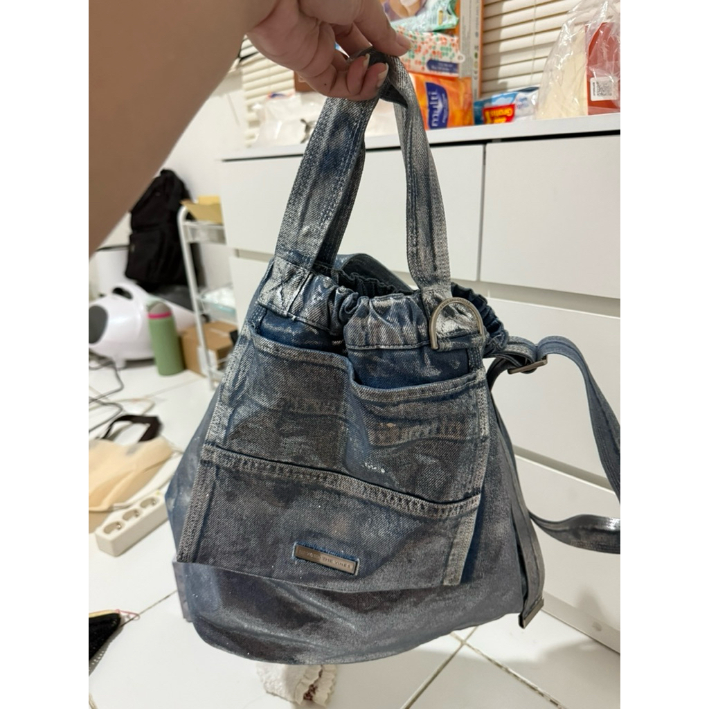 BTV Denim dumpling bag