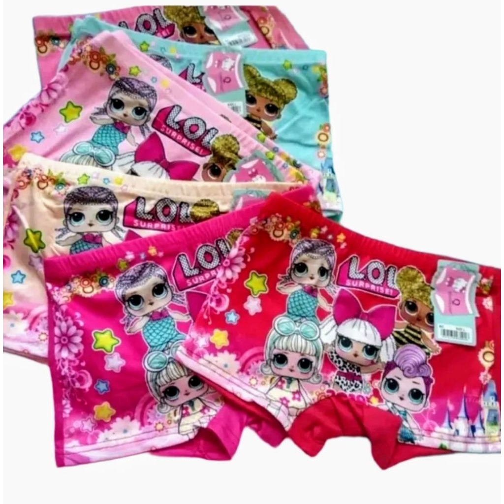 Promo Celana Boxer Anak Perempuan Murah Isi 3-6 Pcs /Boxer Anak Cewek/Celana Anak Perempuan