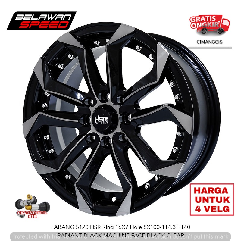 VELG HSR LABANG R16 UNTUK MOBIL ALYA XENIA AGYA JAZZ BRIO DLL R16 TOKO PELEK CIMANGGIS