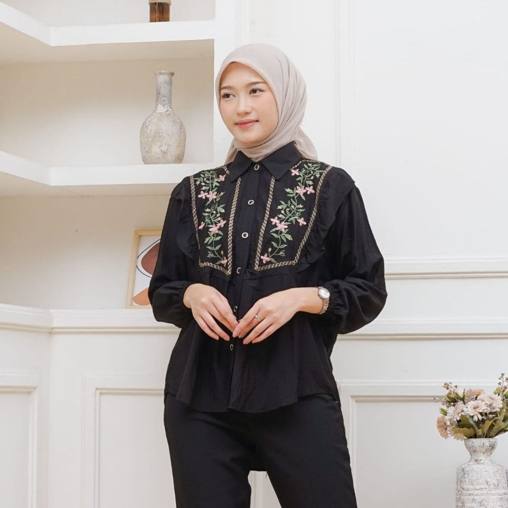 ZARRA BLOUSE POLO LINEN MASA KINI