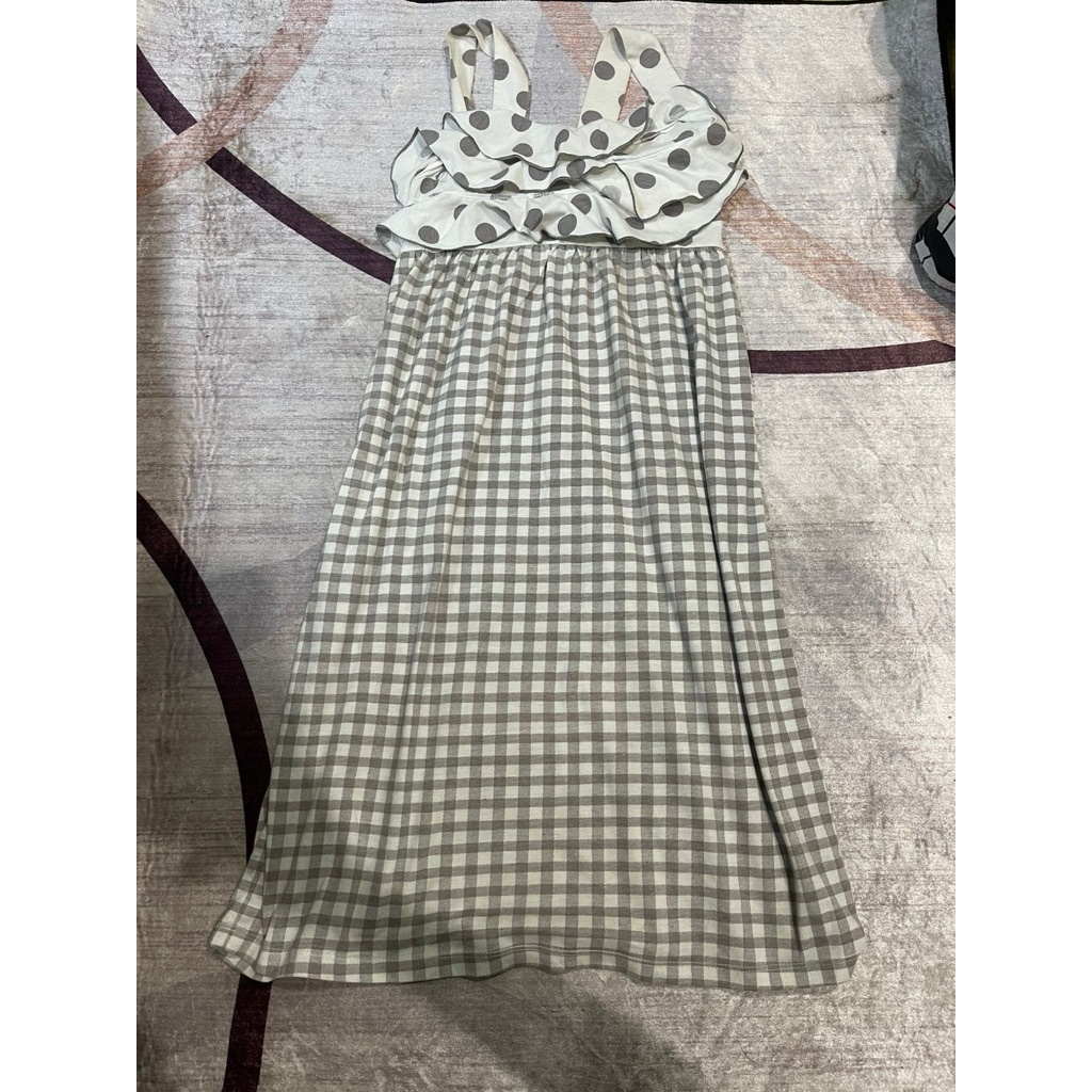 midi dress polkadot