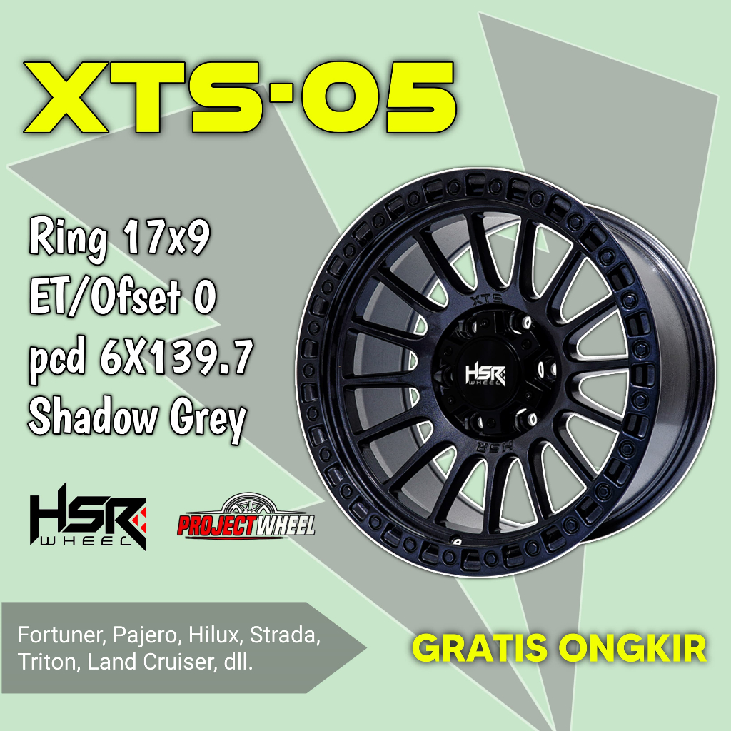 VELG OFFROAD RING 17 | MOBIL PAJERO FORTUNER HILUX RANGER STRADA PELEK RING 17 HSR WHEEL