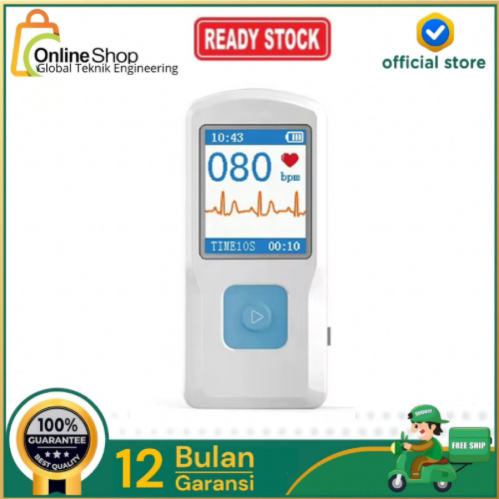Mesin Deteksi Jetak Jantung Portabel ECG EKG CONTEC PM10 USB Bluetooth