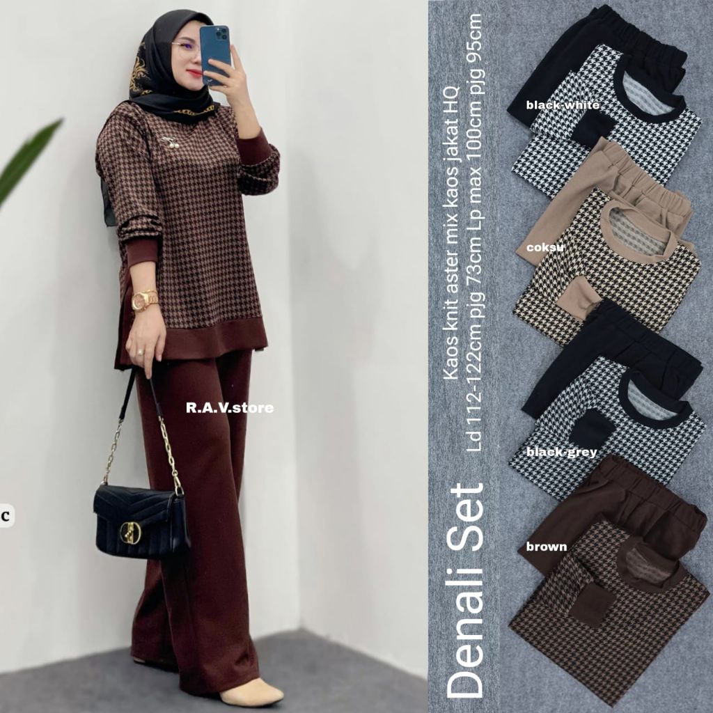 DENALI SET BY VALENT//SET OOTD WANITA KEKINIAN BESTSELLER//SET TERBARU//SET OOTD//VALENT
